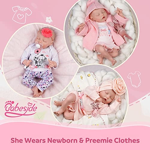 Reborn Baby Doll - 17 Inch Soft Fabric Body Sleeping Ages 3 months+