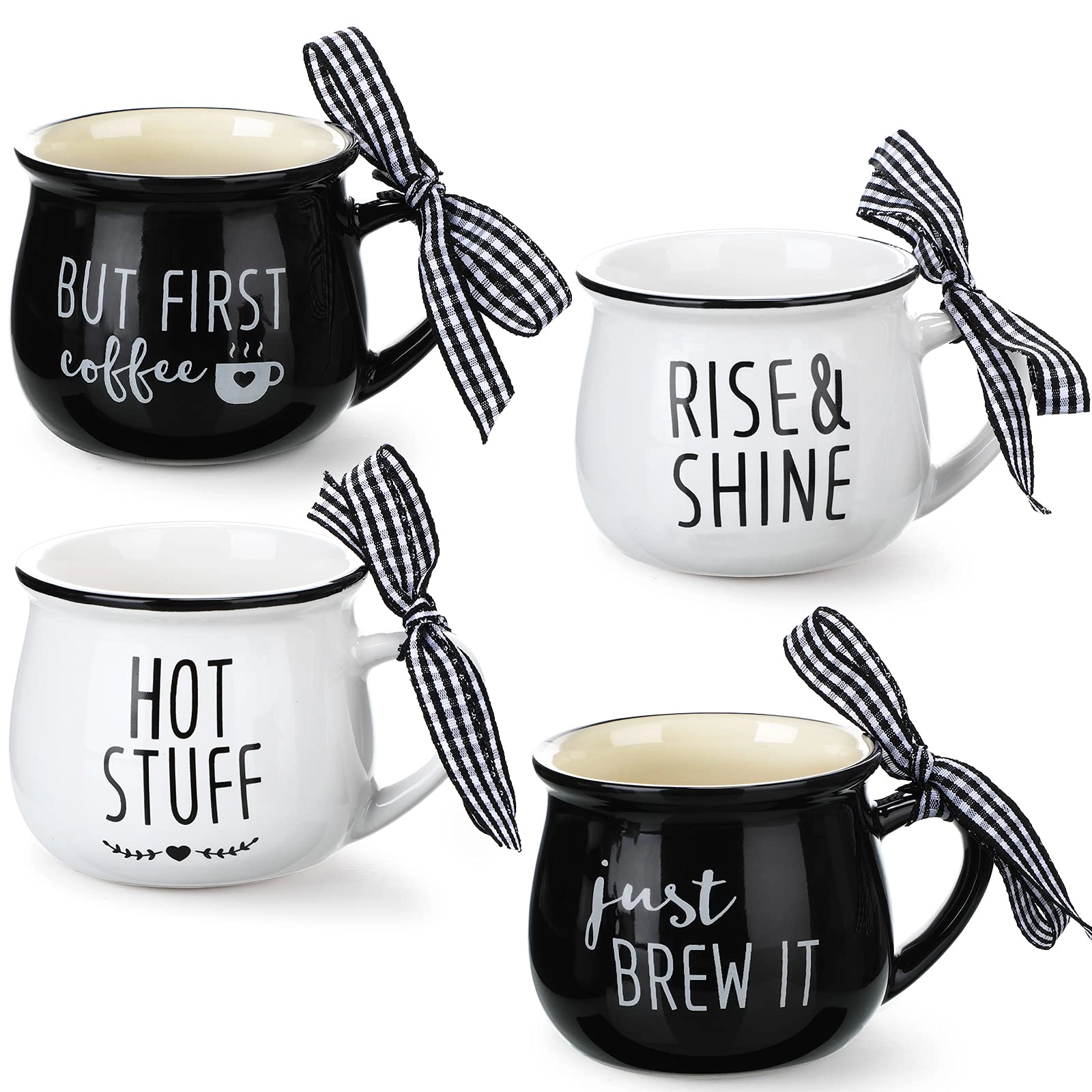 Patelai Mini Espresso Cup - 4 pcs Letter Print 150 ml