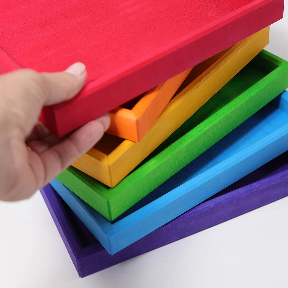 Wooden Rainbow Frames - Suitable for 3 years and above 6pcs