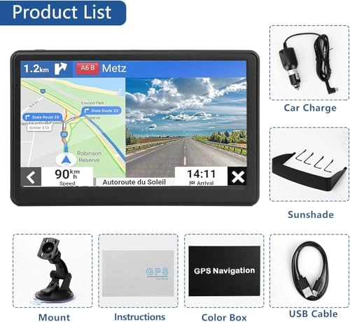 GPS Navigator 7078- 7 inch USA Canada Mexico