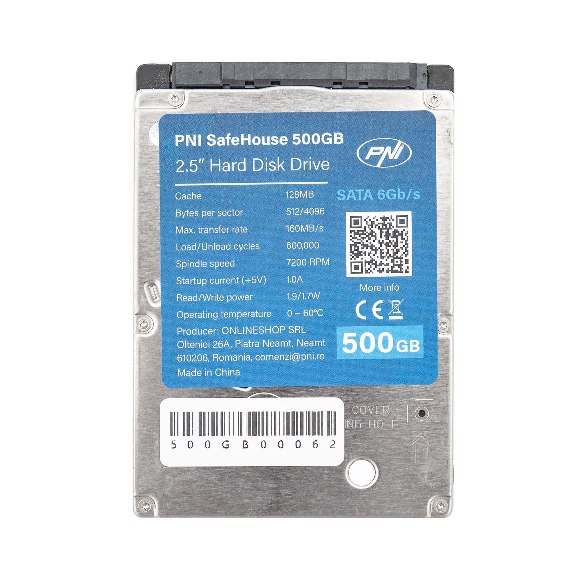 ONLINESHOP SRL HD-25 2.5" 7200rpm 128MB SATA 6Gb/s (PNI-HD-25-500) - 500GB