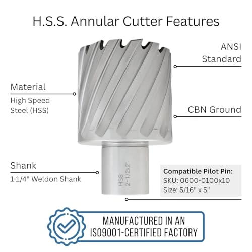 Annular Cutter - 2-1/2'' 2'' H.S.S. Pilot Pin