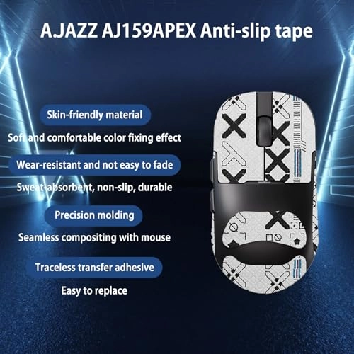 Mouse Grip Tape - A.JAZZ AJ159APEX White Anti-slip
