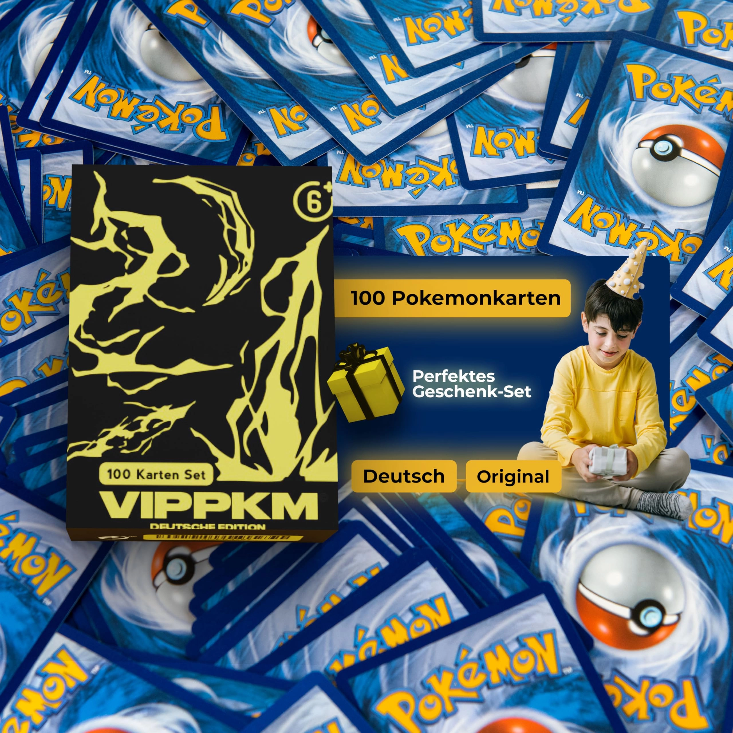 VIPPKM Pokemon Trading Card Set - German 100pcs