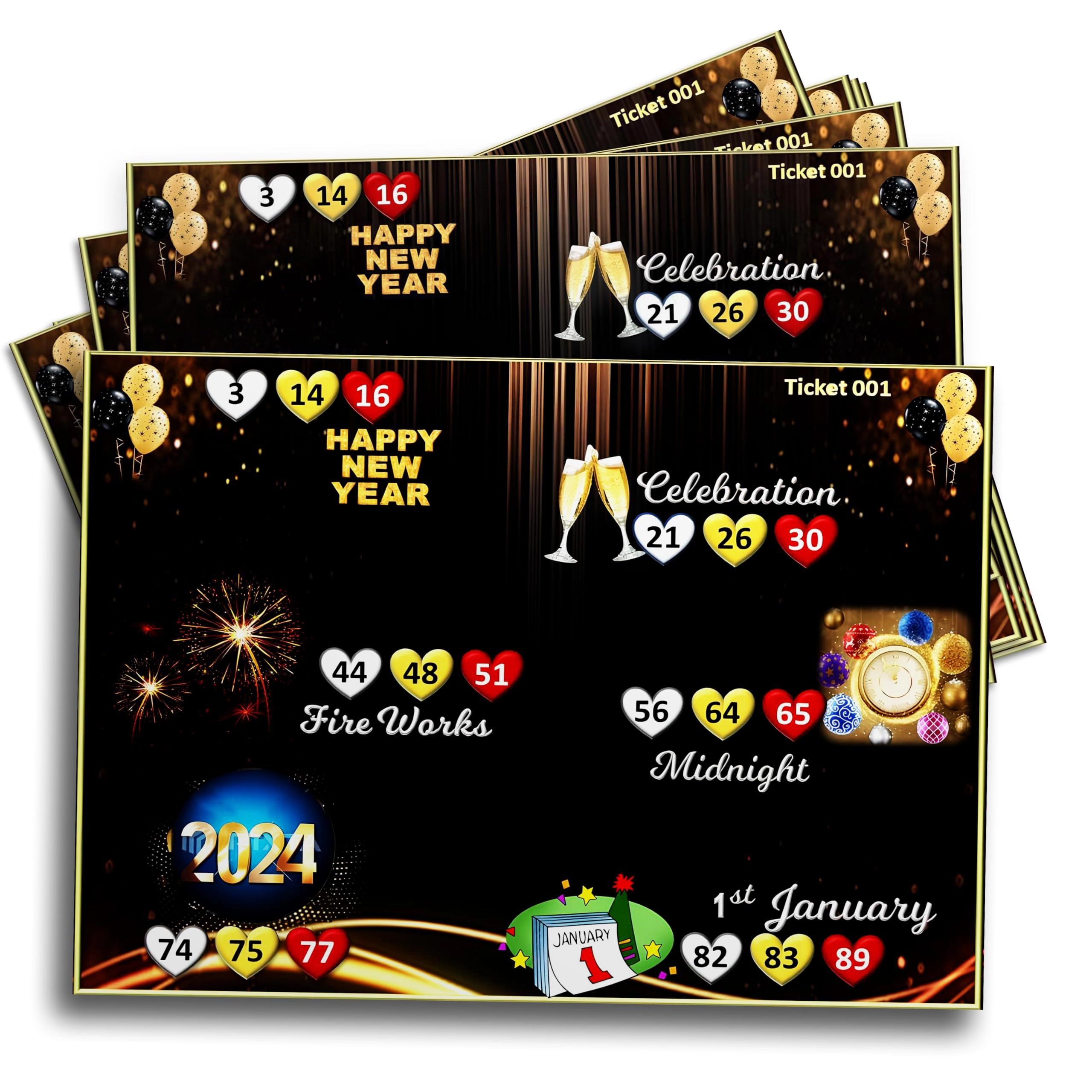 Tambola Tickets - English All Ages 15 pieces