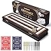 Cribbage Board - Magnetic 3-Track Scoreboard 9 Metal Pegs