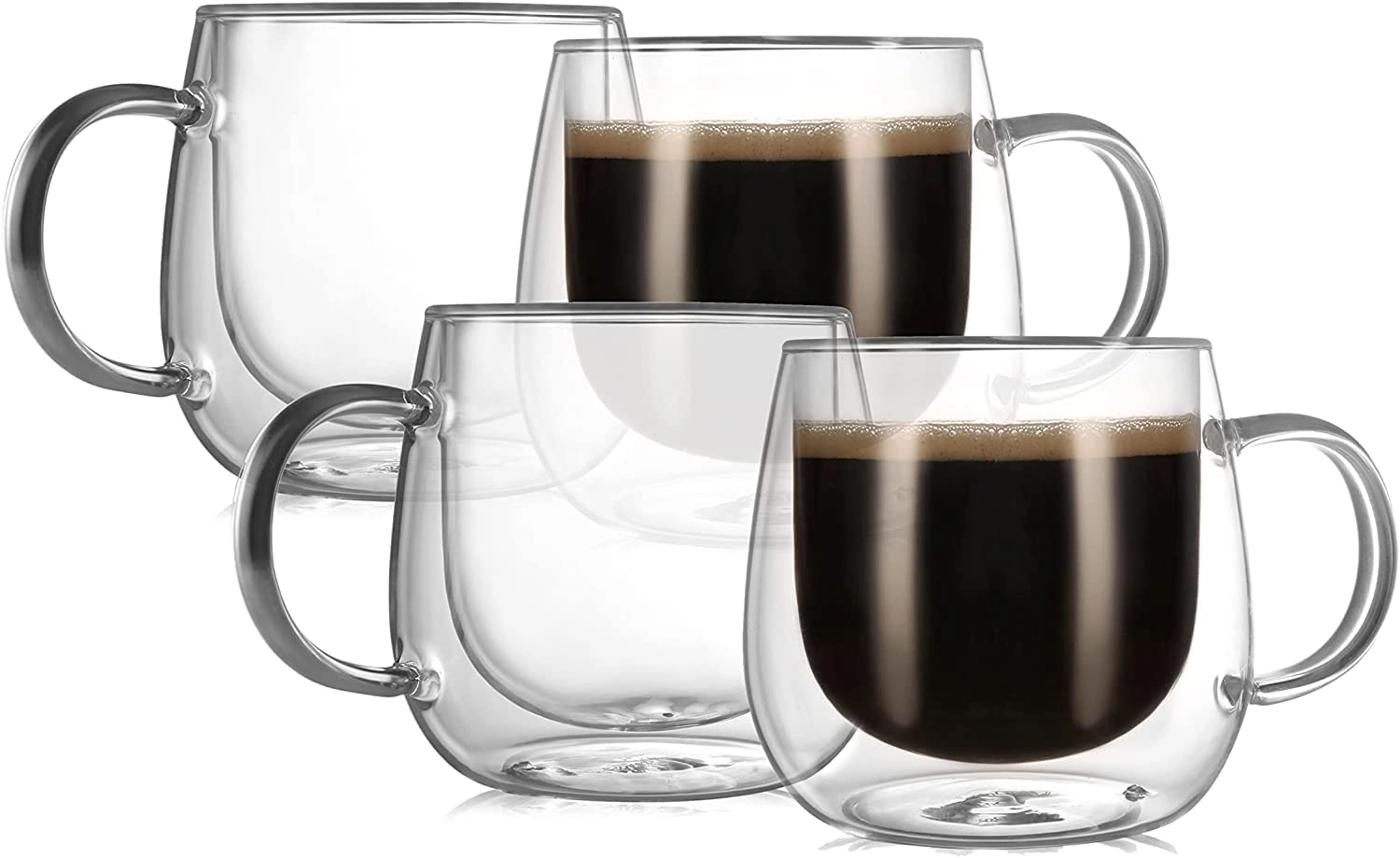 cnglass Glass Mug - 4 pcs - 290 ml