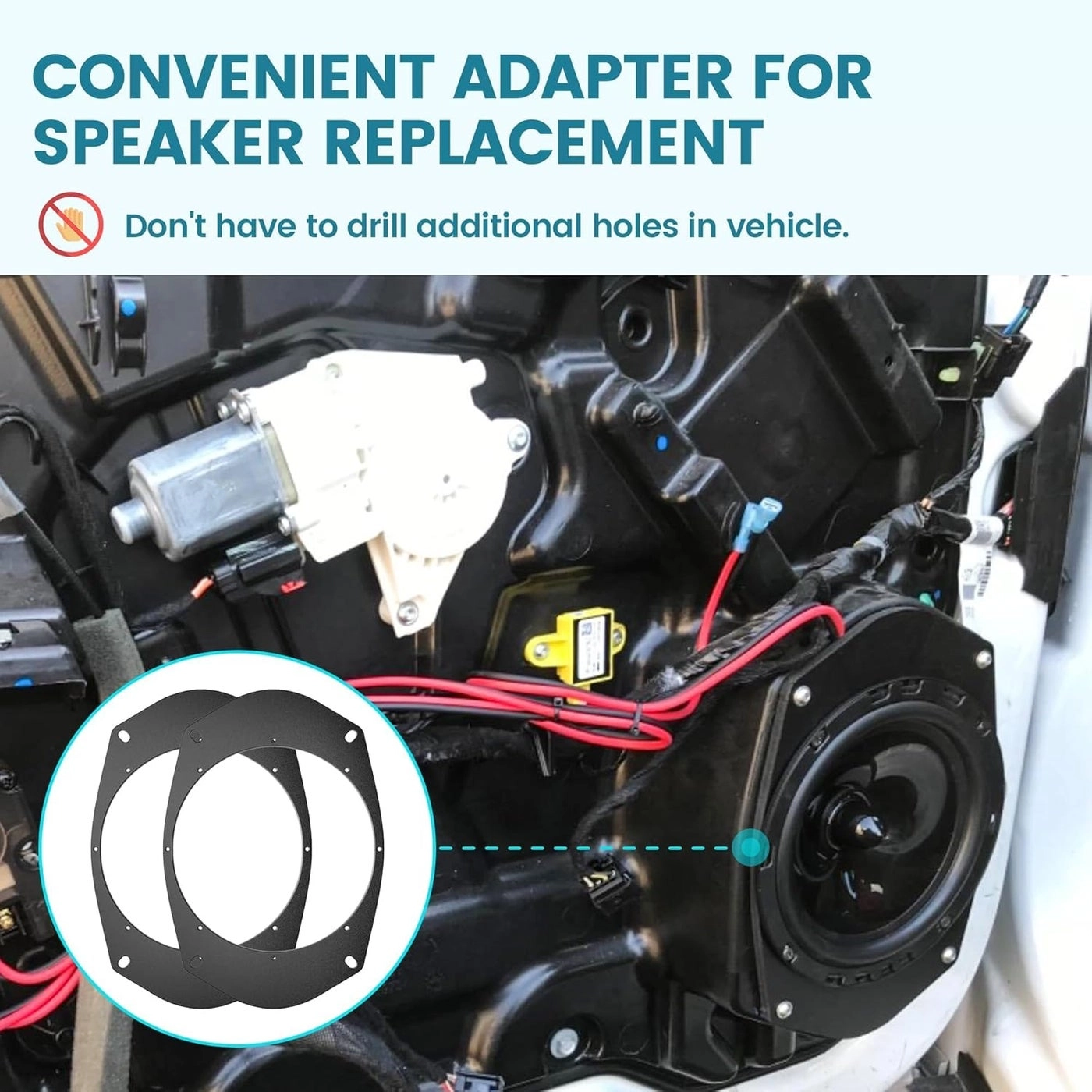 Speaker Adapter Bracket - 6.5 Inch Wire Harness