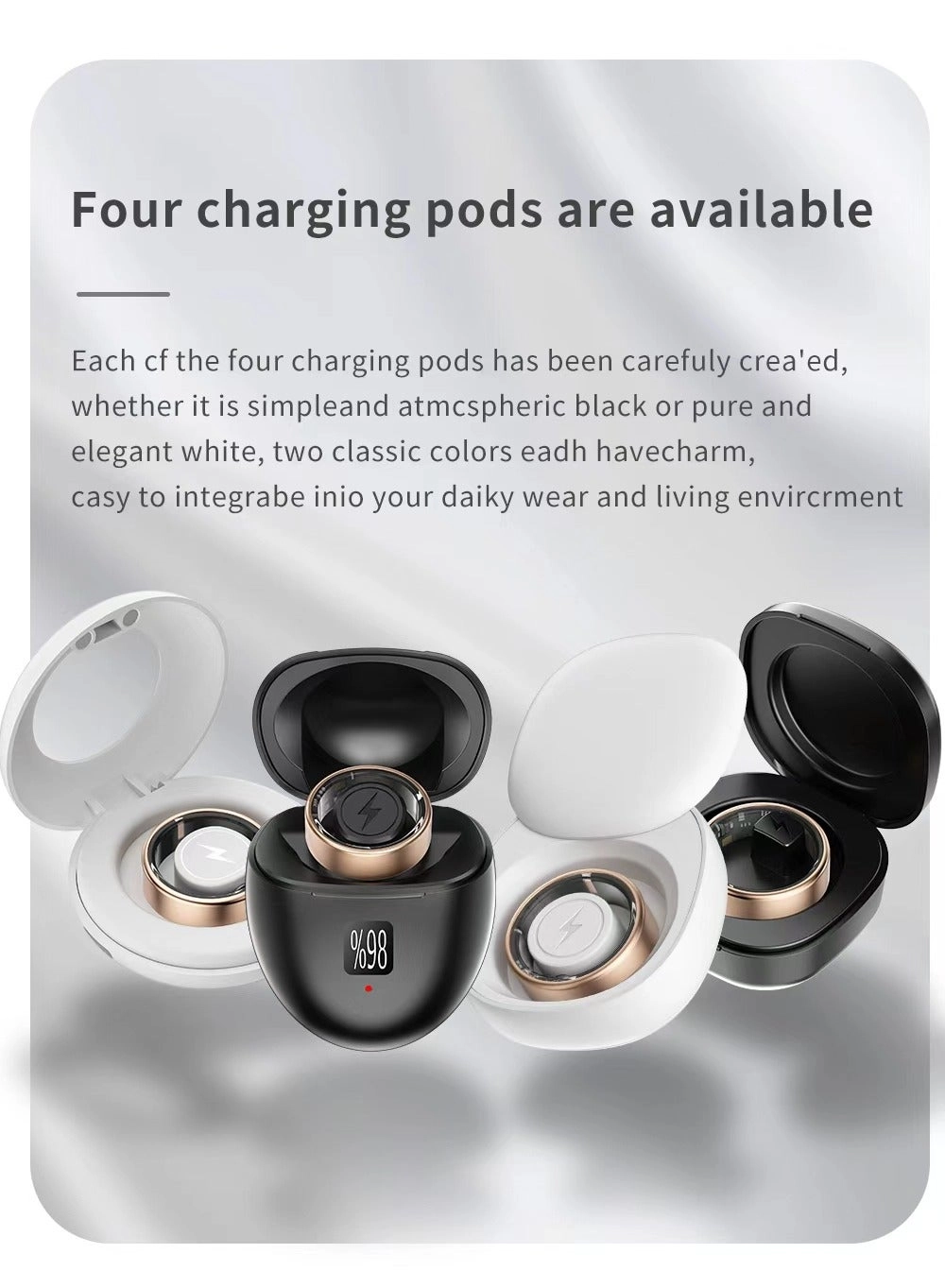 Smart Health Ring - Gold 24-hour Health Monitoring