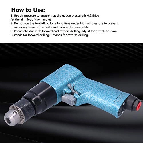 Pneumatic Reversible Drills - 1800 rpm 1.5-10 mm