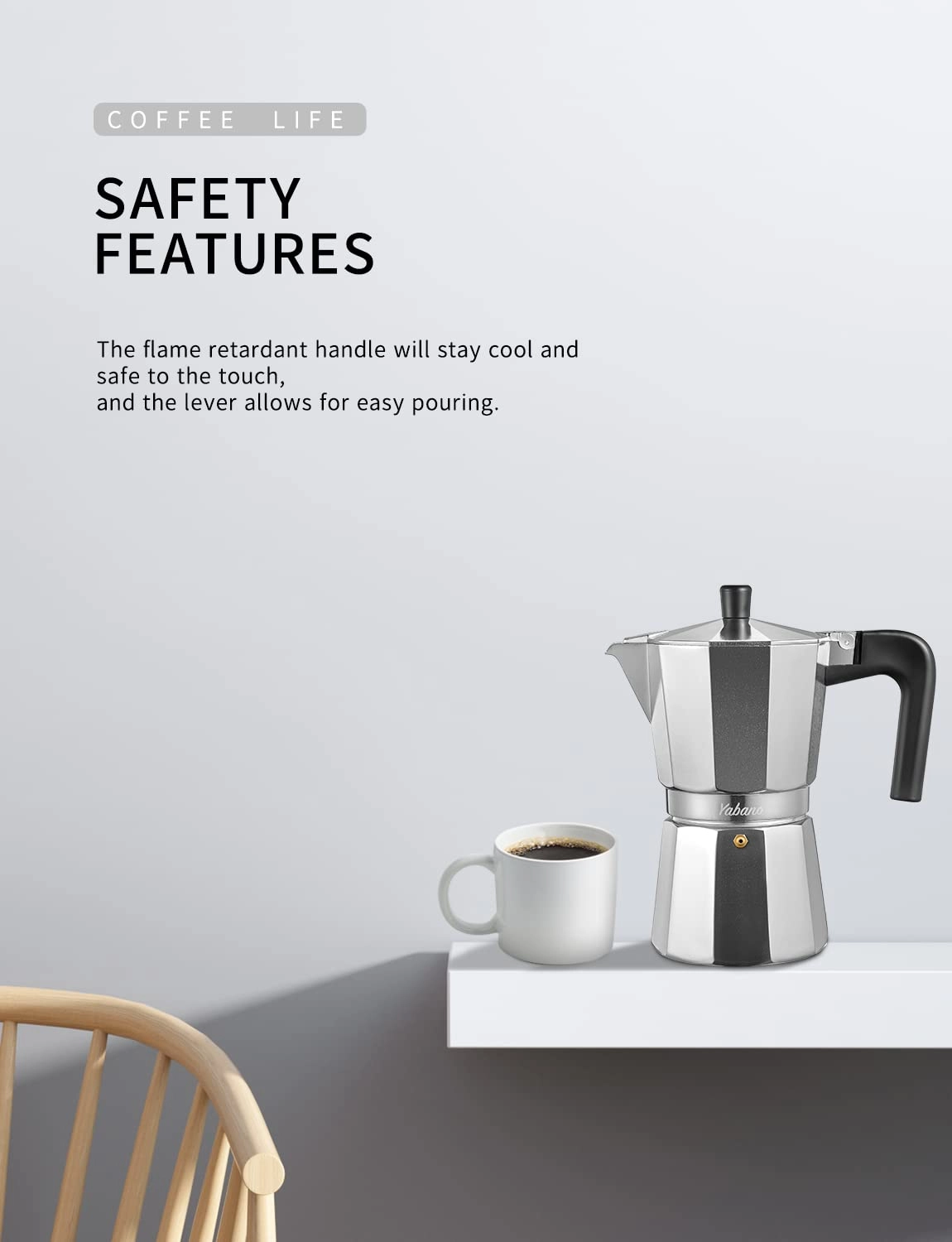 Moka - 6 Cups Gas or Electric