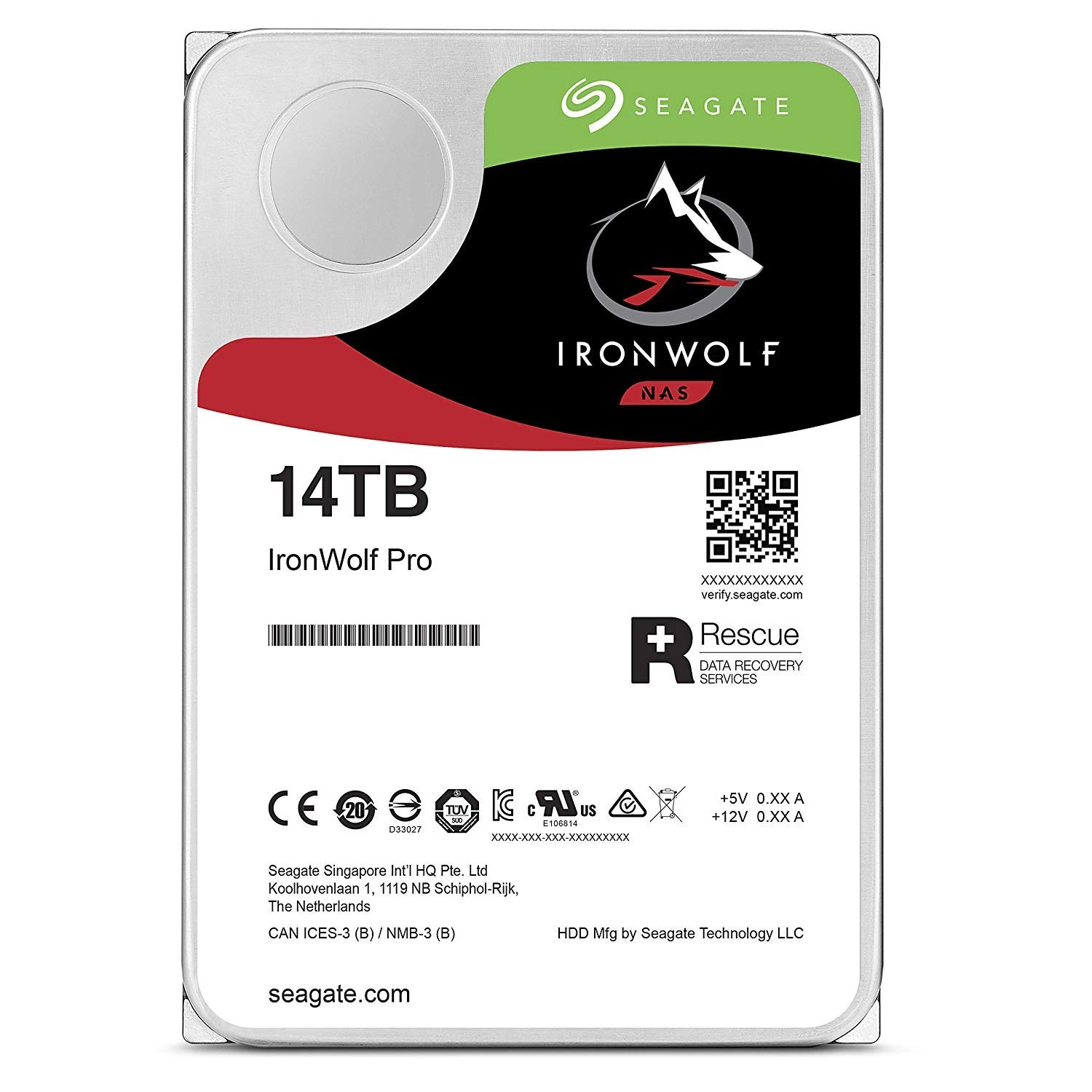 Seagate Bare Drives IronWolf Pro 3.5" 7200rpm SATA 6Gb/s (ST14000NE0008) - 14 TB