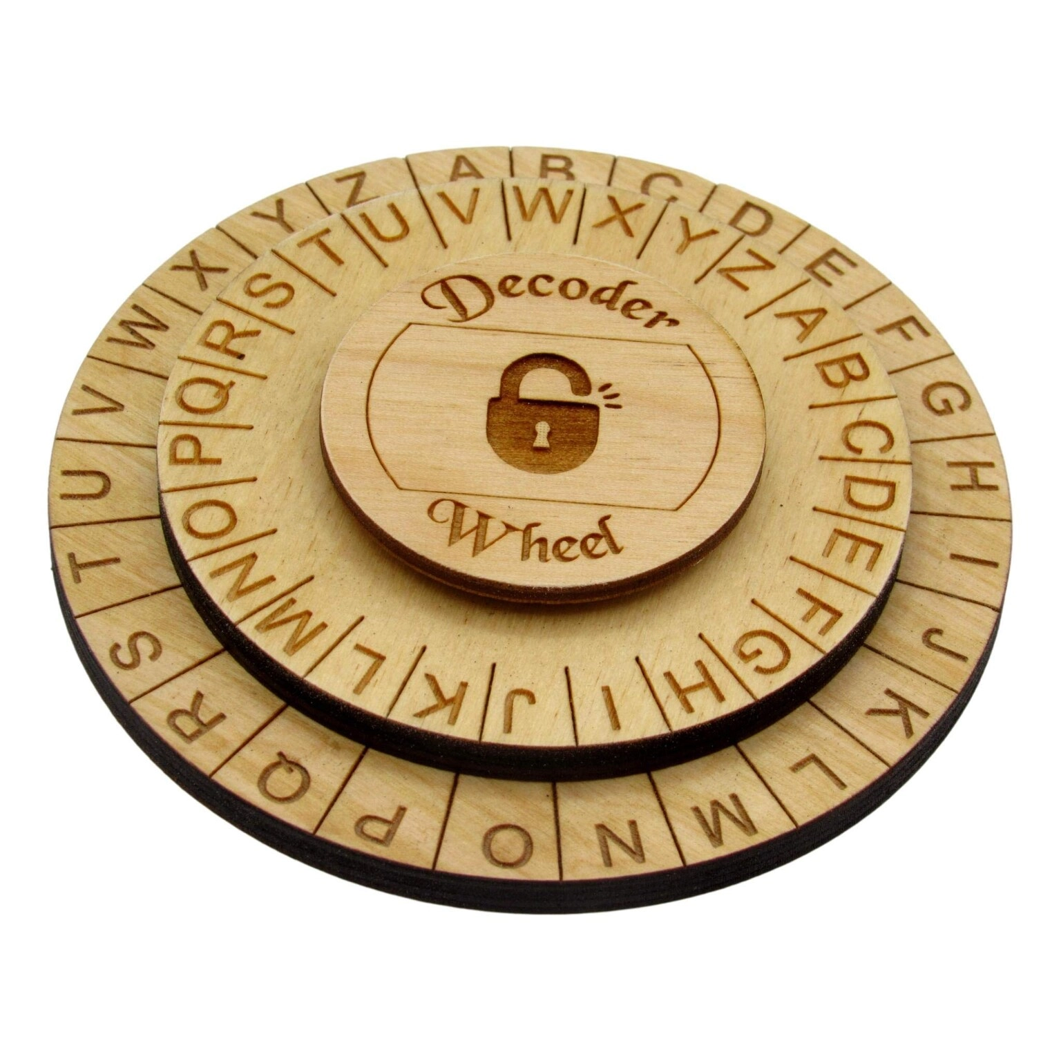 Creative Escape Rooms Super Secret Spy and Detective Decoder Wheel Wooden Puzzle - Baltic birch