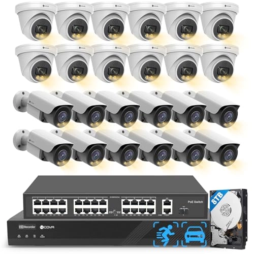 4K PoE Security Camera System - 32 channels
