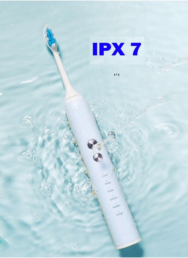 Electric Toothbrush - Super Soft Blue 4 Different Heads