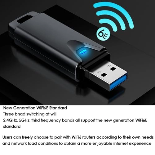 USB WiFi Adapter - 2.4GHz 5GHz 6GHz USB WiFi6