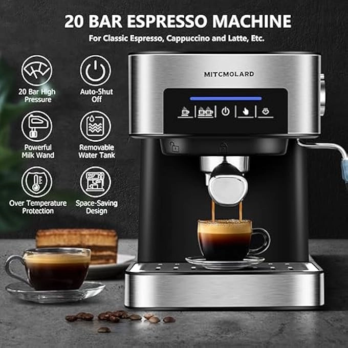 Espresso Machine - 1.6L Milk Frother