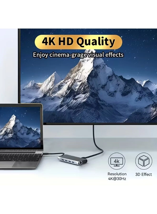 11-in-1 USB-C Hub - USB Type C MacBook Windows Laptop