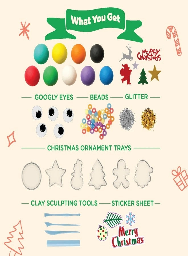 Christmas Craft Kit - Air Dry Clay Clay Ornament DIY