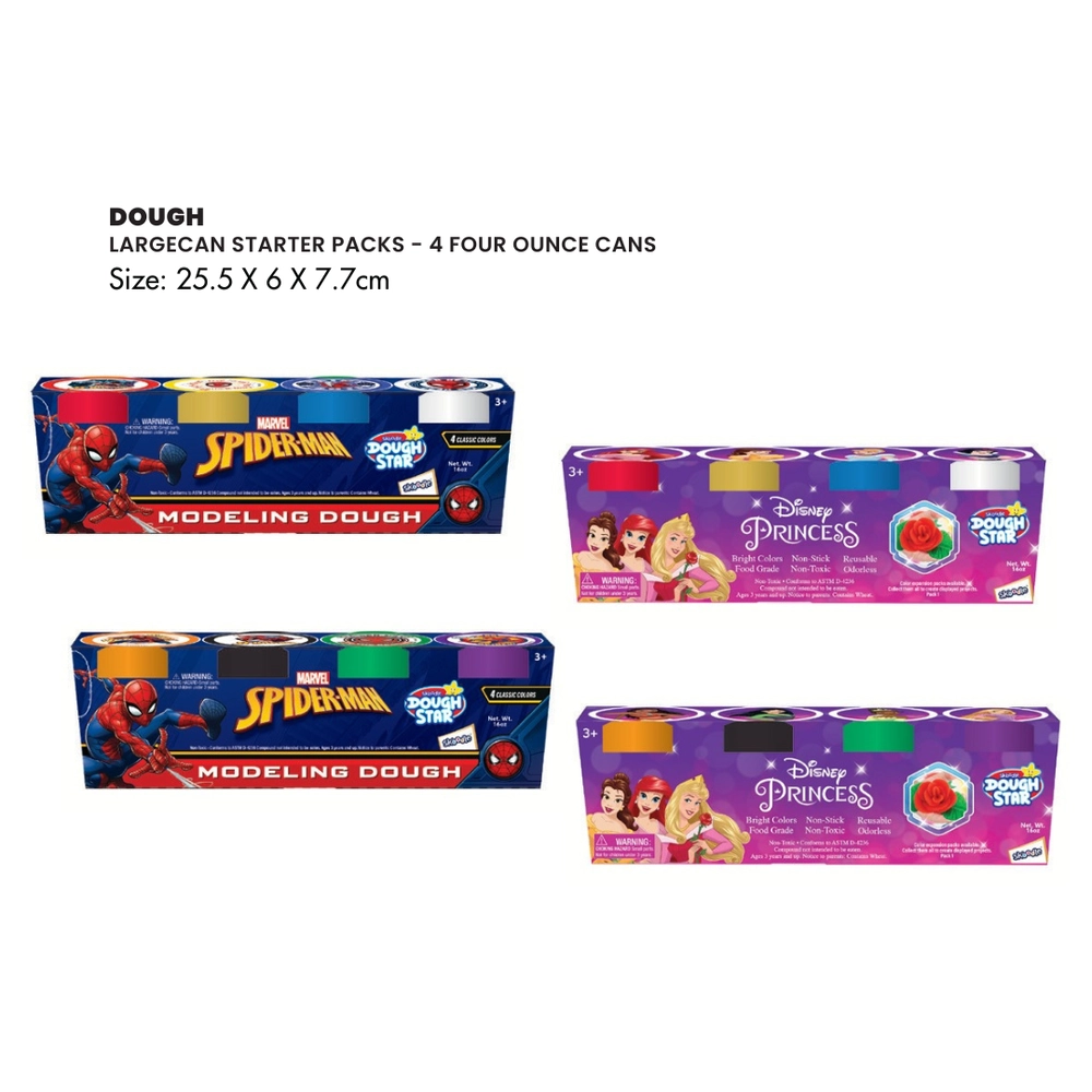 Spiderman Clay Dough Set - 3+ years 4 pcs