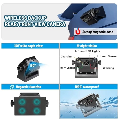 Wireless WiFi Magnetic Hitch Backup Camera - Night Vision 1080P