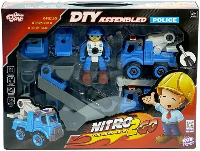 Assembling Car Set Police - 11pcs