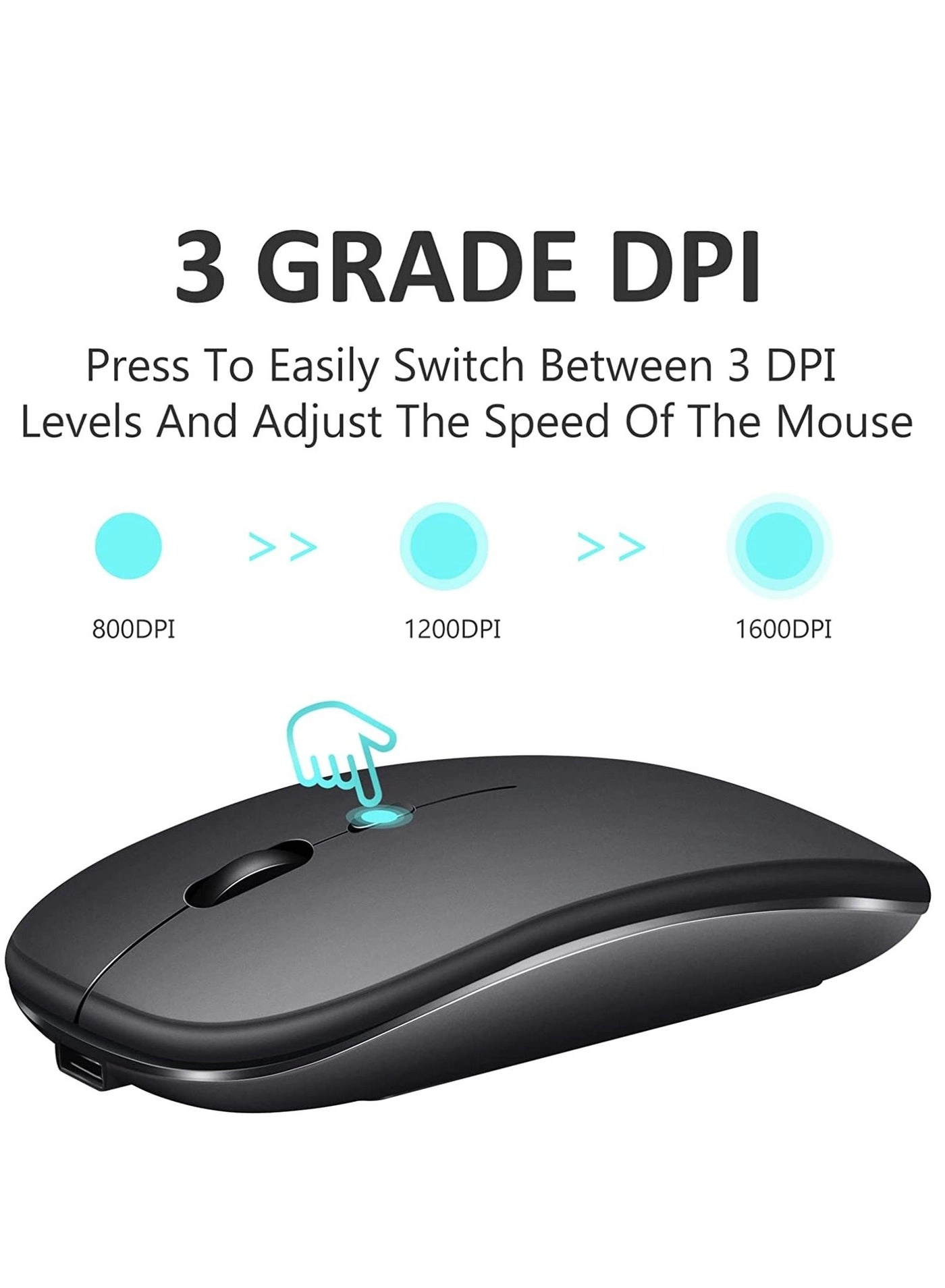 Slim Rechargeable Dual Mode Mouse - Wireless