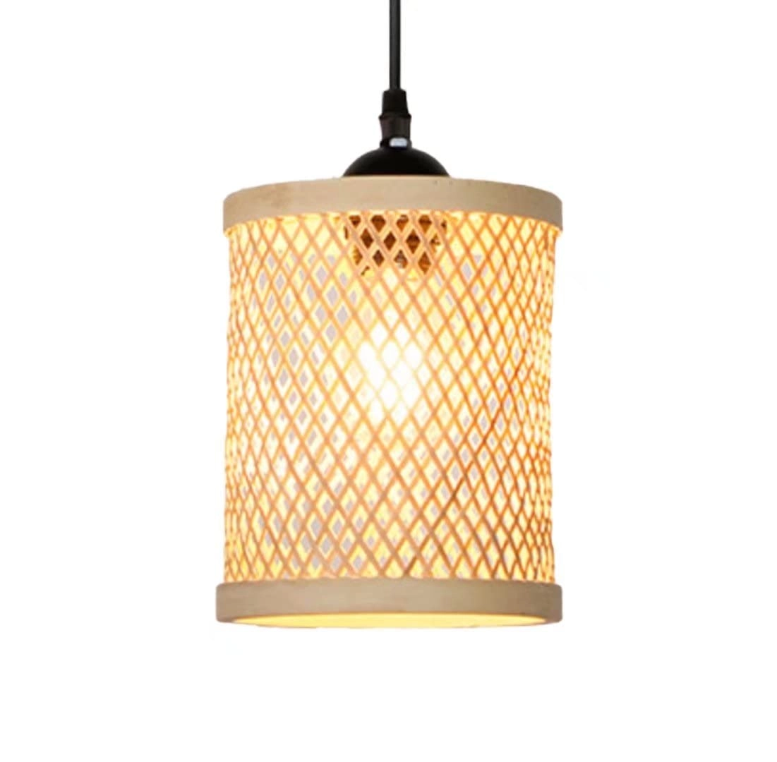 Bamboo Chandelier with Fish Basket