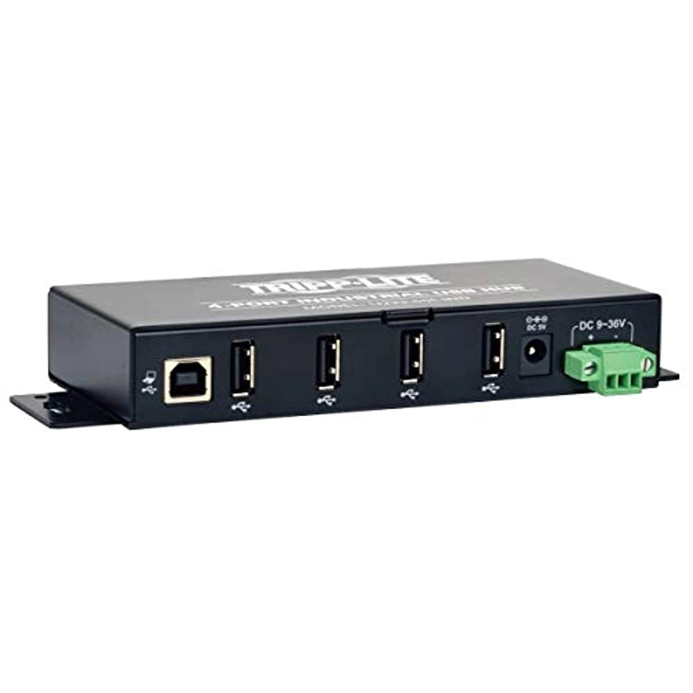 4-Port Rugged Industrial USB 2.0 Hi-Speed Hub - 15kV ESD Metal case