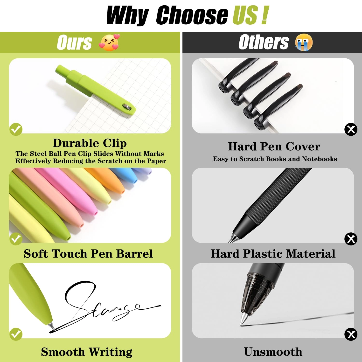 Aesthetic Pens - 8 Pcs 0.5mm