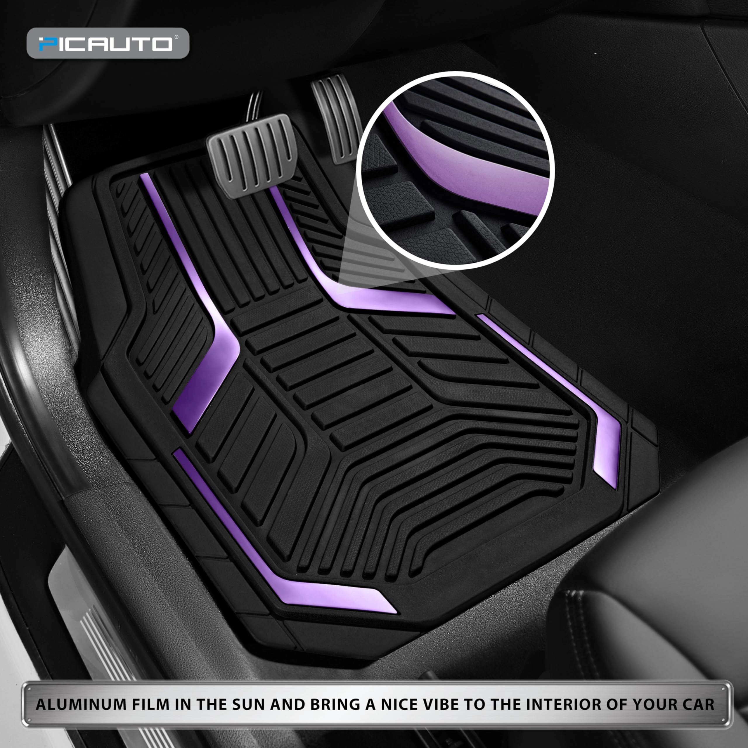 Heavy Duty Rubber Floor Mats - Pink Universal Fit