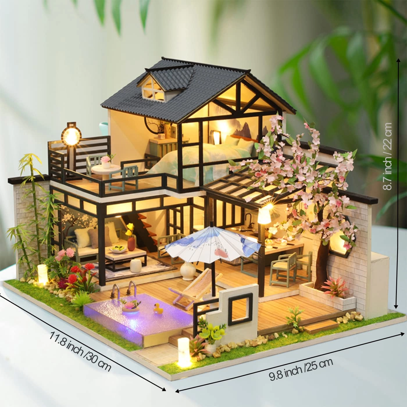 DIY Miniature Dollhouse Kit - Tiny House 1:24