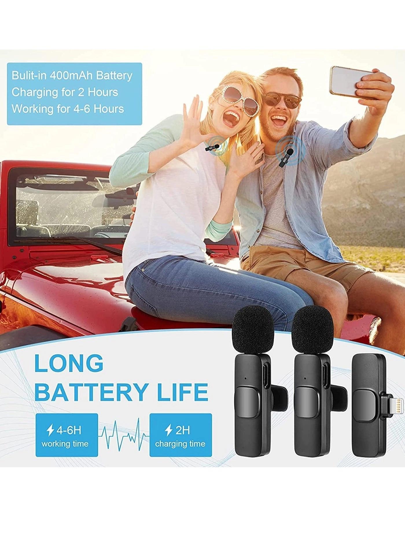 Lavalier Lapel Microphone - Wireless Omnidirectional Condenser