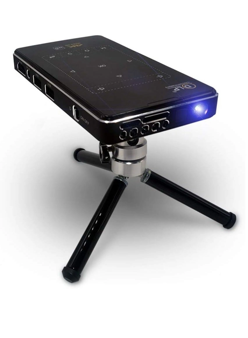 BP09 Portable Mini Smart Projector with 4K Ultra HD, DLP Technology, Android 9.0, and Bluetooth 4.1 – LED Home Cinema Video Beamer