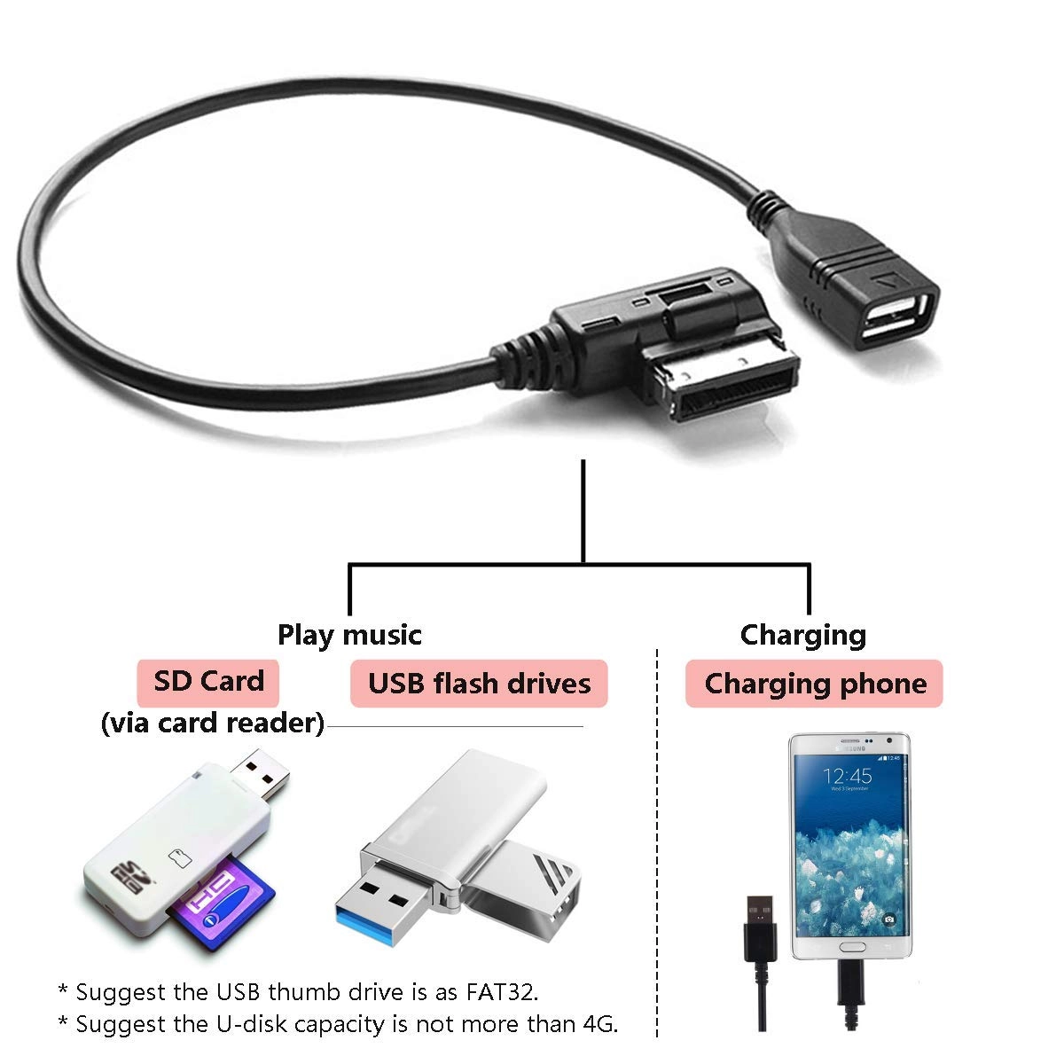 AMI to USB Cable - Audi VW