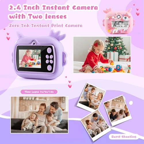 Children's Camera - Instant Camera 2.4 Inch 32GB