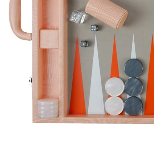 Backgammon Set - 20 inch 44mm Checkers Vegan Leather