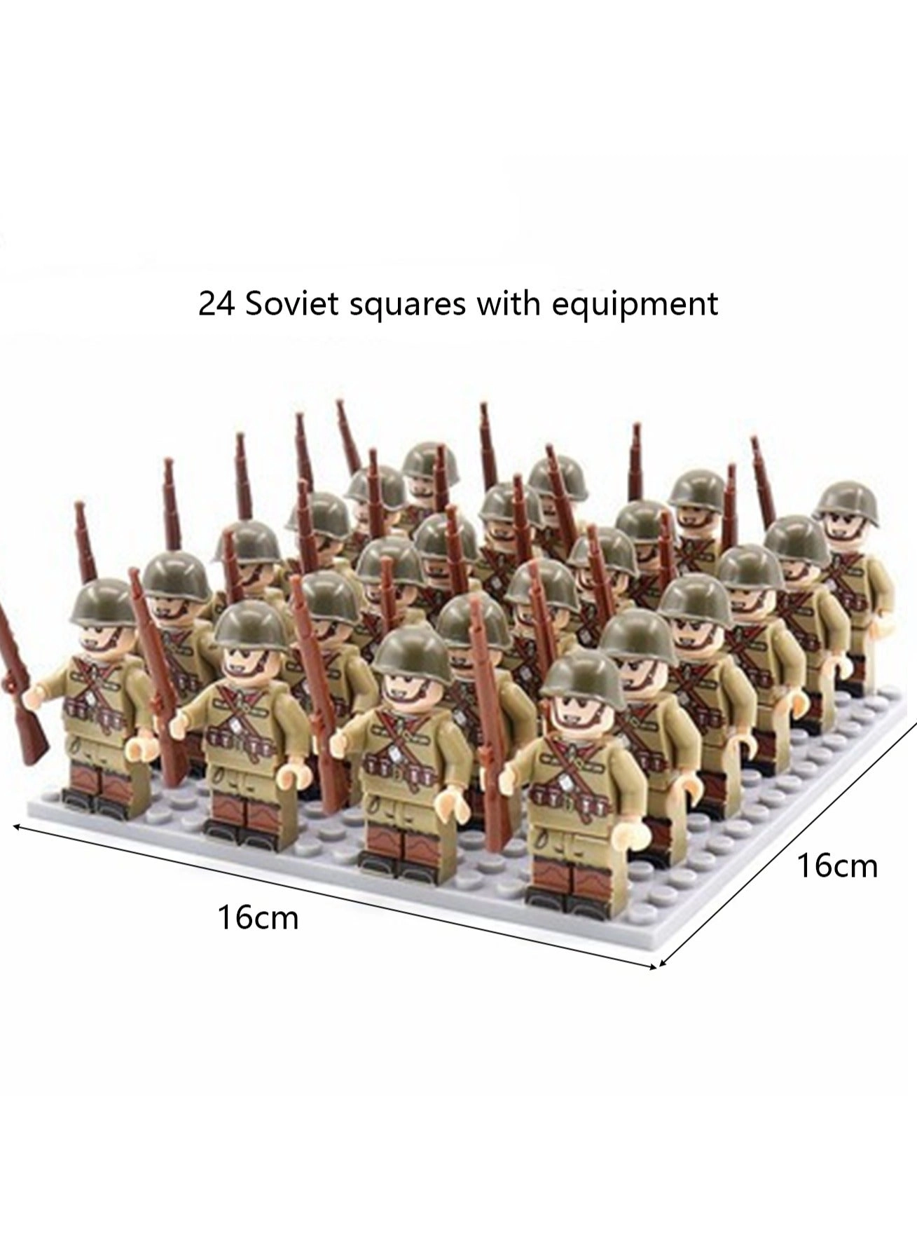 Army Block - Blue New Eighth Route Army Array 24 pcs