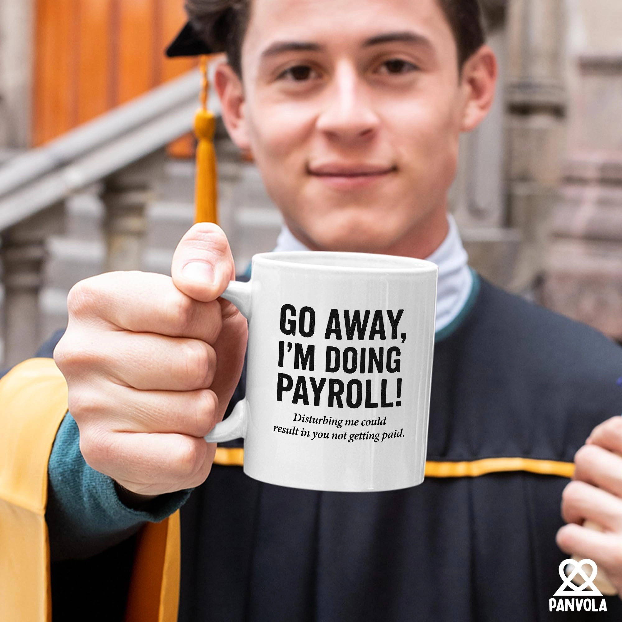 Go Away I'm Doing Payroll Ceramic Mug