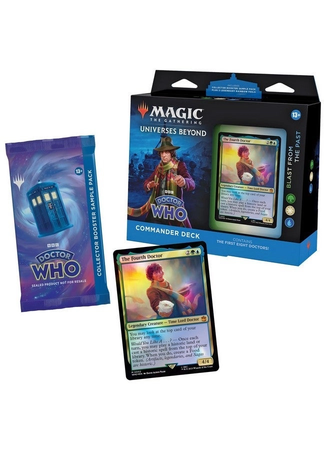 Doctor Who Commander Deck - Blast from The Past - 100-Card + Collector Booster Sample Pack - 2-Card + Accessories