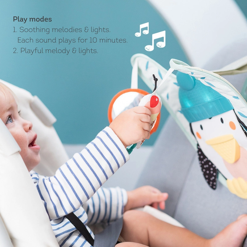 Penguin Play & Kick Car Toy - Developmental Travel Activity Center Music & Light