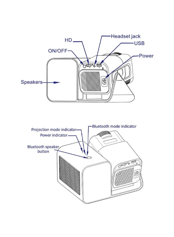 Smart Android 12 Projector Mini Projector with gaming stick 200 ANSI lumens