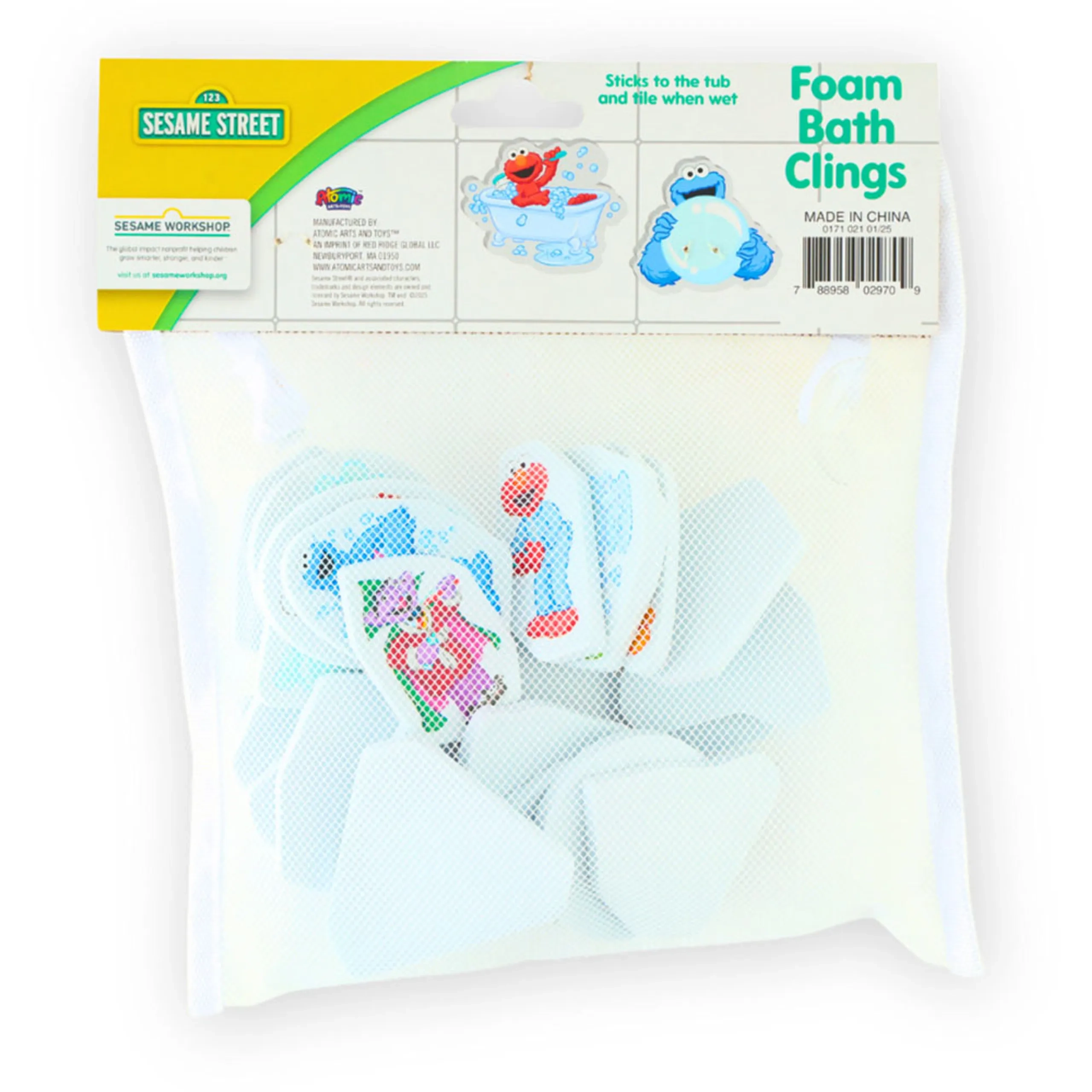 Foam Bath Clings - 26 Pcs Mesh Storage Bag with Suction Cups