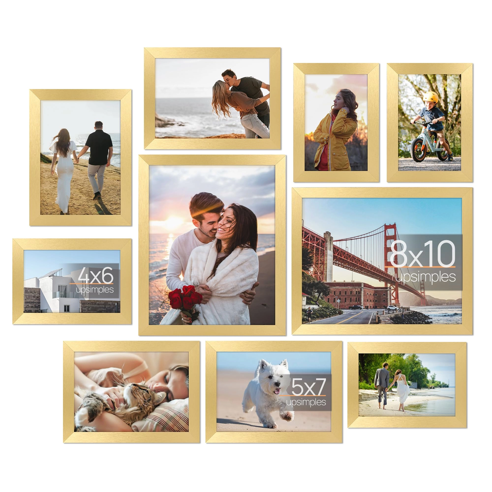 10 Pack Picture Frames - 8x10, 5x7, 4x6