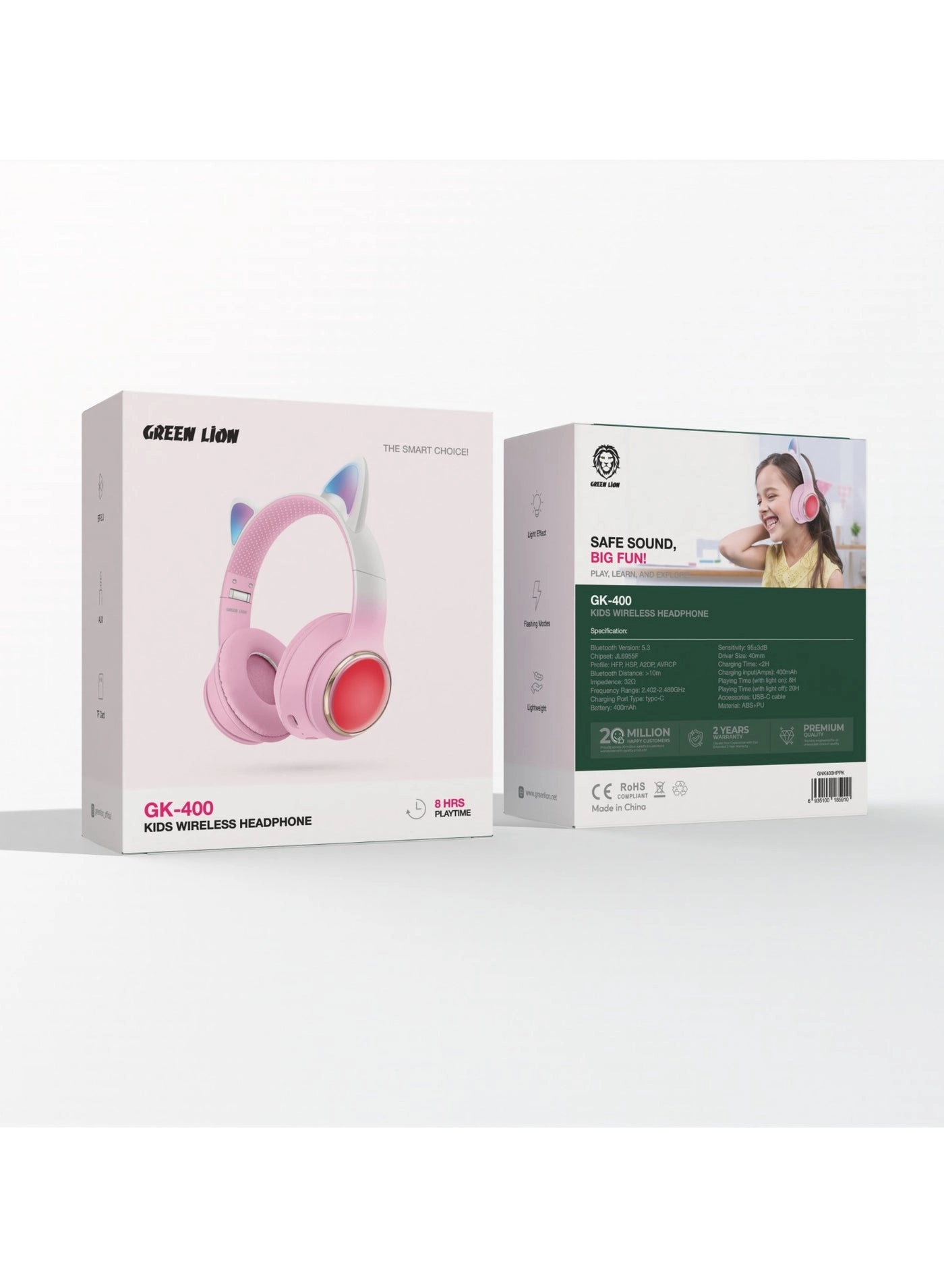GL-400 - Bluetooth 5.3 40mm Driver Pink