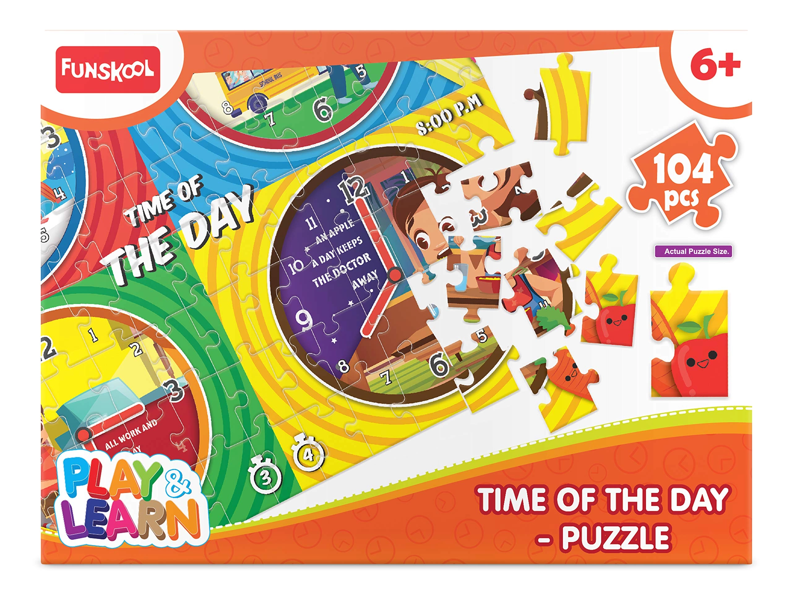Funskool TIME OF THE DAY Puzzle (9427300.0) - 105 pcs