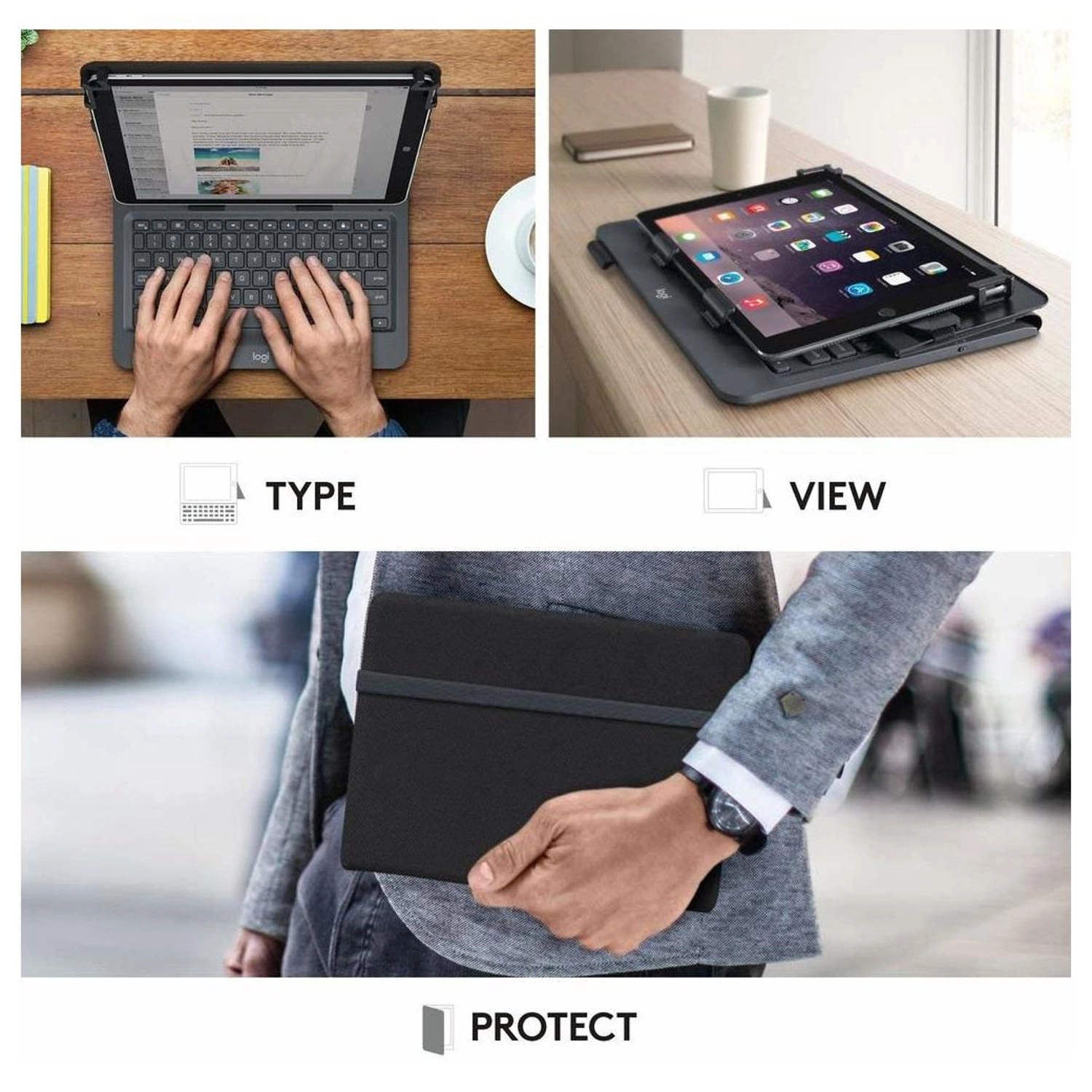 Keyboard Folio for 9-10-inch Tablets