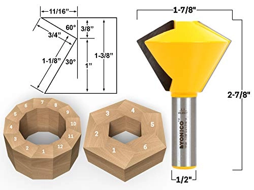 Birdsmouth Router Bit Set - 1/2-Inch 3 Bit