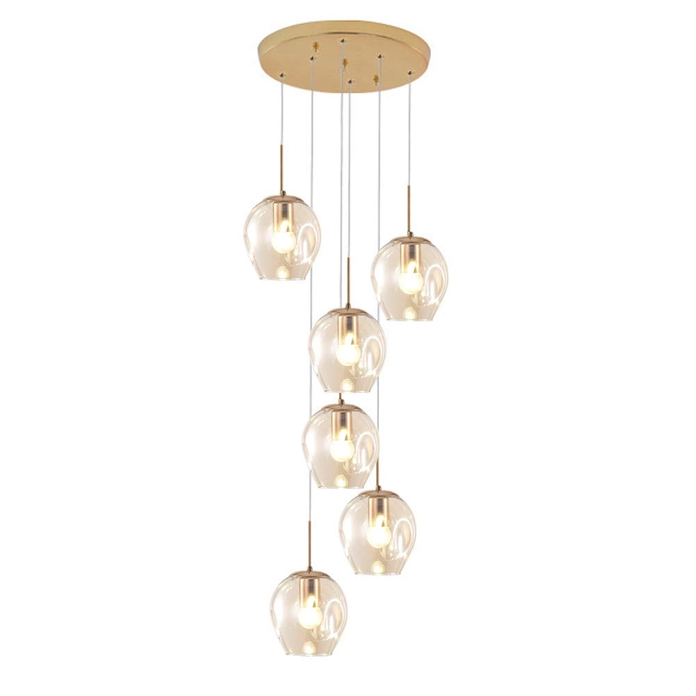 Glass Ball Chandelier - E27 Milky White
