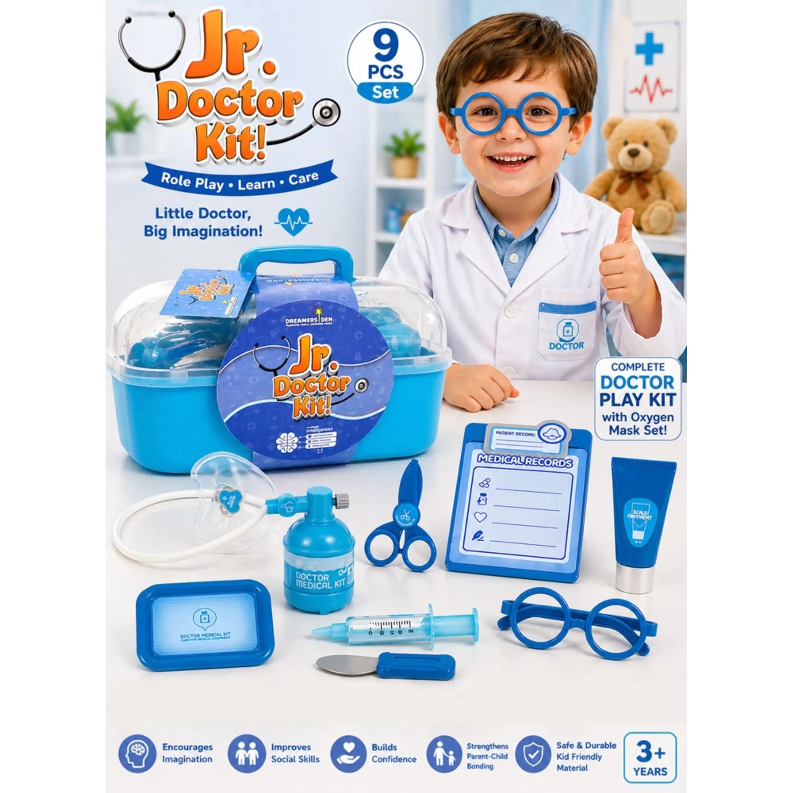 Medical Playset - 9 pcs
